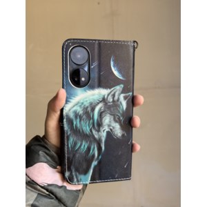 Чехол для телефона Ozon Wallet case на Oppo Reno 8T 4G / Оппо Рено 8Т 4G с рисунком (Волк) фото