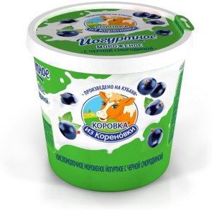 Мороженое Коровка из Кореновки Йогуртное с черной смородиной фото