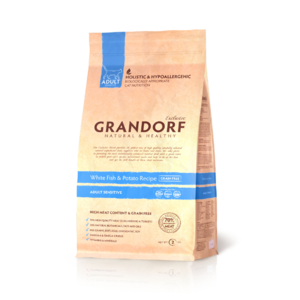 Корм для кошек GRANDORF Holistic Белая рыба с бататом SENSITIVE Беззерновой фото