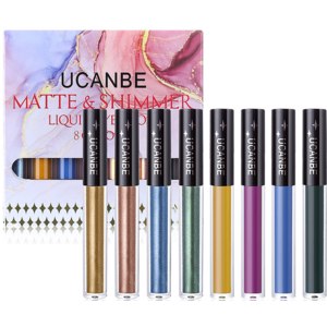 Жидкие тени для век Ucanbe Matte & Shimmer Liquid Eye Gloss фото
