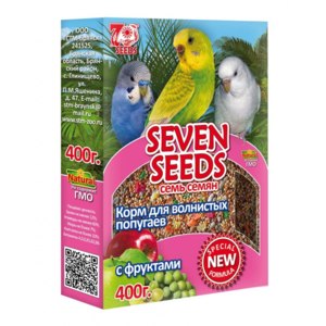 Корм для птиц SEVEN SEEDS SPECIAL для волнистых попугаев с фруктами 400г фото