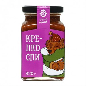 Мёд Медовый дом Крепко спи натуральный цветочный фасованный с вишней и ромашкой фото
