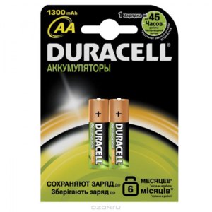 Аккумуляторы DURACELL AA NiMH 1300 mAh, 2 шт фото
