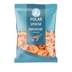 Креветки Polar Королевские неразделанные 90/110 с пряностями фото