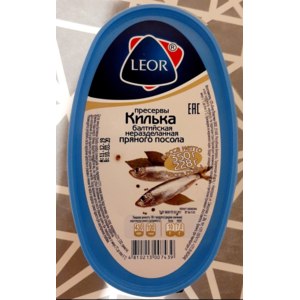 Пресервы LEOR Килька балтийская неразделенная пряного посола фото