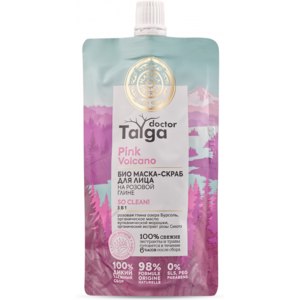 Био маска-скраб для лица Natura Siberica Doctor taiga pink volcano На розовой глине 3 в 1 фото