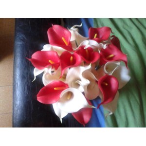 Цветы Каллы Aliexpress New Calla Lily Bridal Wedding Bouquet head Latex Real Touch Artificial Flower Decor#50984 фото