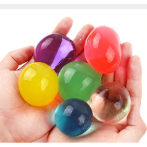 Гидрогелевые шары Aliexpress WITUSE 100pcs/lot Large Hydrogel Pearl Shaped Big 3-4cm Crystal Soil Water Beads Mud Grow Ball Wedding Orbeez Growing Bulbs фото