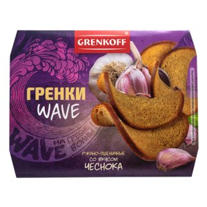 Гренки Гренковъ ржано-пшеничные со вкусом чеснока (WAVE) фото