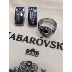 Ювелирные изделия Kabarovsky Гарнитур (серьги и кольцо) коллекция «SilverJeans»