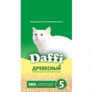 Наполнитель для кошачьего туалета Daffi древесный  фото