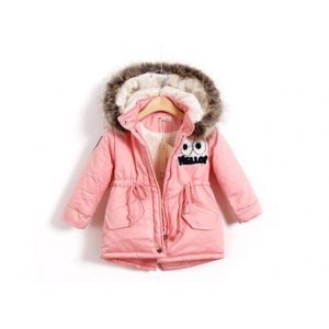 Парка AliExpress Autumn Winter Children Girls Warm Thick Jackets With Fur Hat Kids Parkas 90% Cotton Filling Girls Outdoor Coats 2-8 Years фото