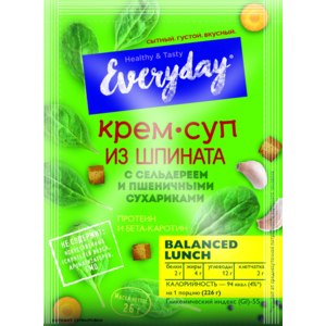 Крем-суп Everyday из шпината с сельдереем и пшеничными сухариками фото