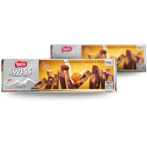 Шоколад Nestle SWISS MILK chocolate with almonds and honey (молочный с миндалем и медом) фото