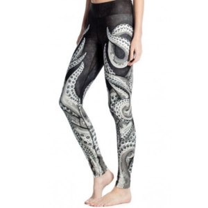 Лосины AliExpress Tenths adventure time punk rock Harajuku black milk push up fitness sexy 3d print dark sea monster octopus women leggings sports фото