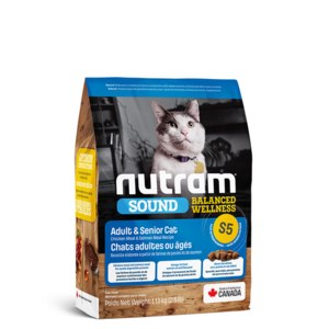 Корм для взрослых и пожилых кошек Nutram Sound S5  фото