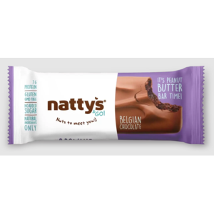 Шоколадный батончик Natty’s Nattys&Go! Brownie с арахисовой пастой и какао, покрытый молочным шоколадом фото