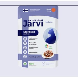 Влажный корм для кошек Jarvi Пауч, кусочки в желе для стерилизованных кошек Holistic  фото
