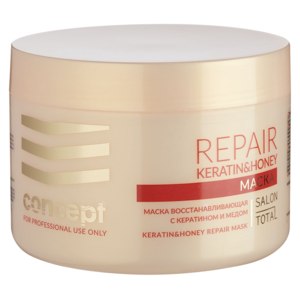Маска для волос CONCEPT Восстанавливающая с кератином и медом Repair Keratin&Honey Salon Total фото