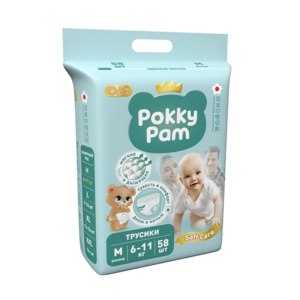 Подгузники-трусики Pokky Pam Размер М фото