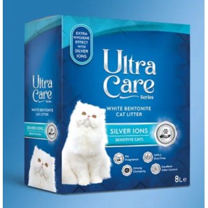 Наполнитель для кошачьего туалета Ultra Care Silver Ions Sensitive глиняный комкующийся  фото