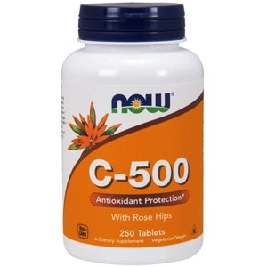Витамины Now Foods Chewable C-500, With Rose Hips, 250 Tablets фото