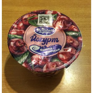 Йогурт Фермерское подворье Вишня-черешня 180 гр фото