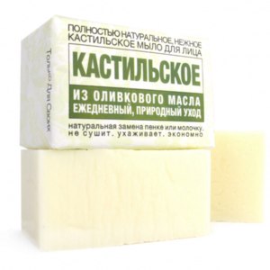 Натуральное мыло ручной работы ТДС косметика - Кастильское: оливковое, с капелькой кокосового масла фото