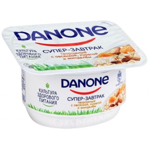 Продукт творожный Danone Супер-завтрак с Овсянкой, курагой и миндалём фото
