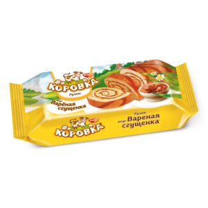 Бисквитный рулет Рот Фронт Коровка (вареная сгущенка) фото