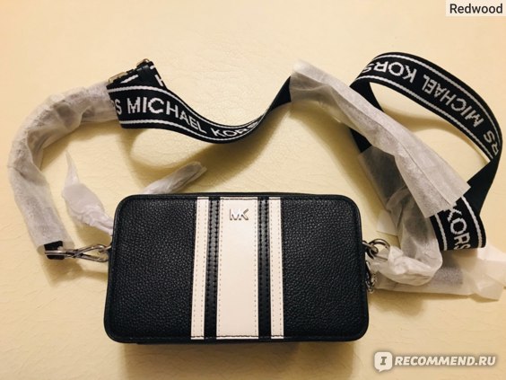 small logo tape camera bag