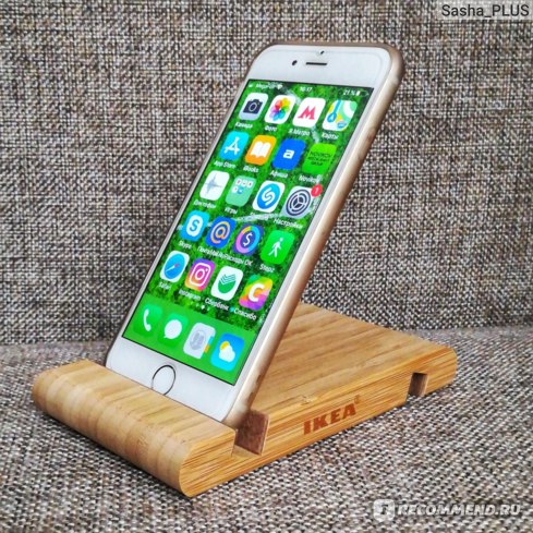 Деревянная подставка из для смартфона или планшета БЕРГЕНЕС 2 в 1: цена, где купить, фото, отзывы.
