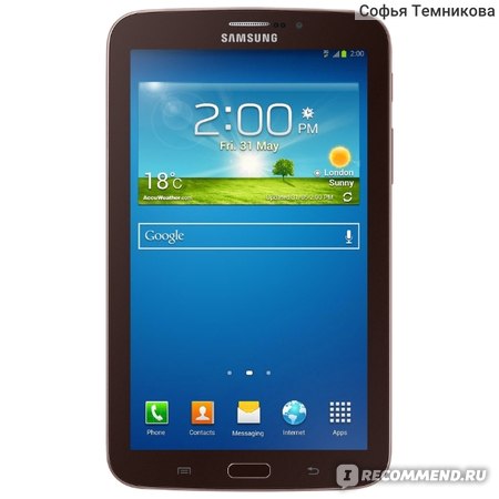 Samsung GALAXY Tab 3 WiFi+3G.У меня в черном цвете