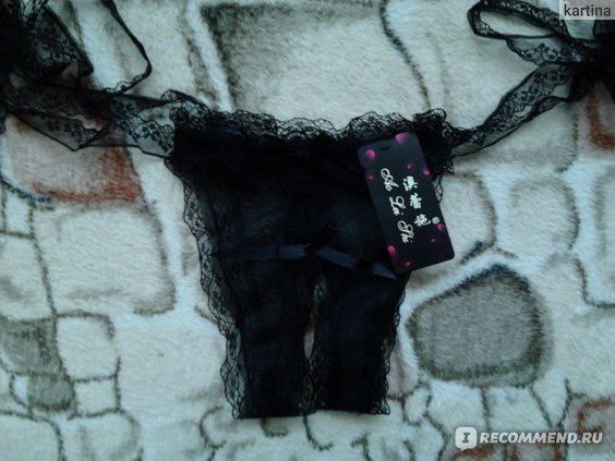 Эротическое белье Aliexpress Womens Sexy Open Crotch Thongs G-stringV-string Panty Lace Lingerie Underwear 7264 - «Я все равно пущу в ход этиразвратные трусы!»