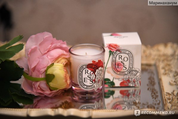 Ароматическая свеча Diptyque Roses - «Розовый букет в стаканчике »