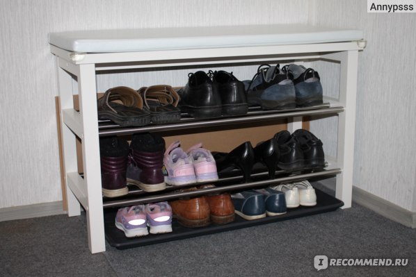 Скамья с полкой для обуви ЧУСИГ IKEA фото