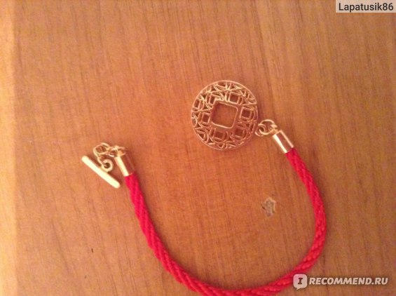 Браслет Aliexpress China coins lucky red string bracelet Korean fashioncolor retention real gold - «Хотите приблизиться к Китаю? Закажите красныйбраслет с Алиэкспресс»