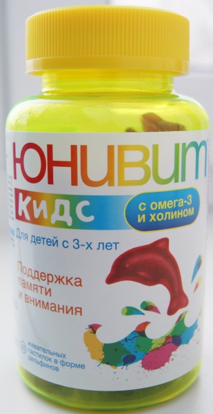 Витамины для детей Юнивит Кидс с омега-3 и холином - «Как вариант, если .